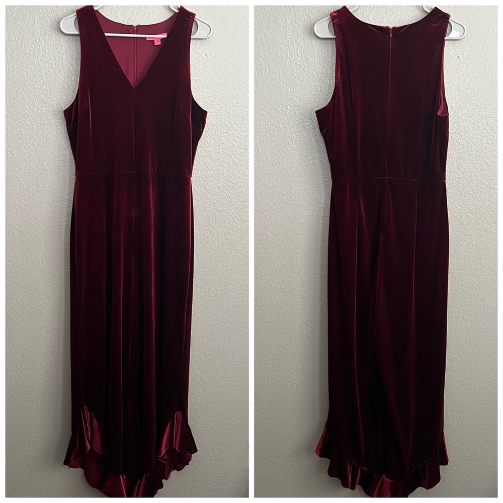 Betsey Johnson Red Velvet Jumpsuit